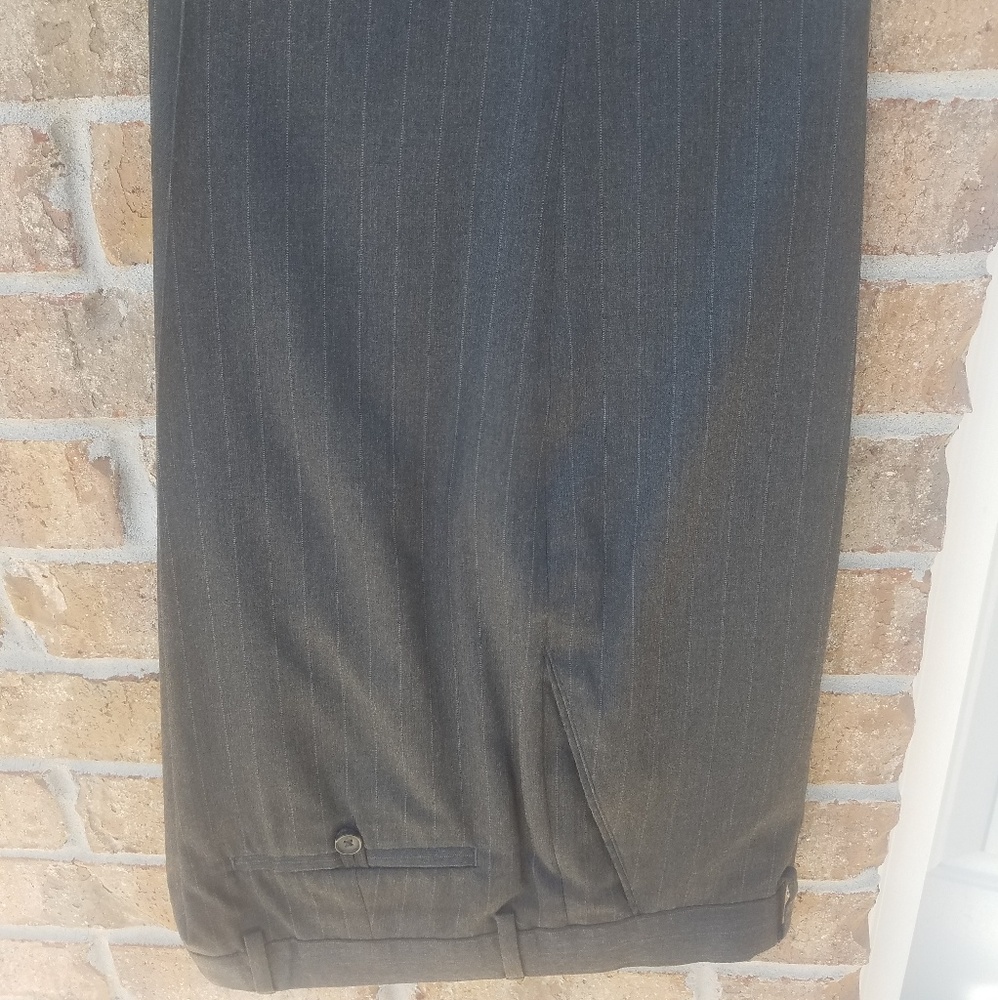 Banana Republic slacks grey pinstripes